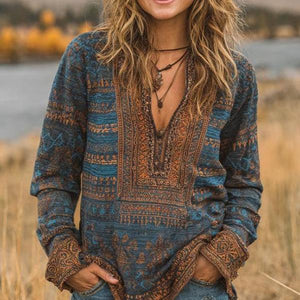 Dreamy V-Neck Long Sleeve Top