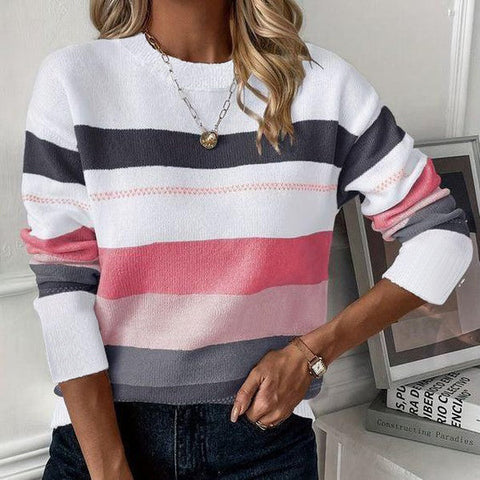 Sweet Pink Round Neck Sweater