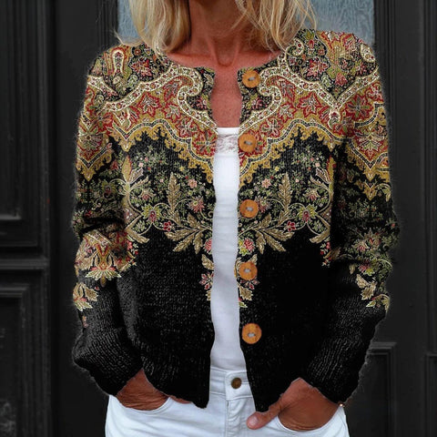 Gorgeous Round Neck Long Sleeve Cardigan