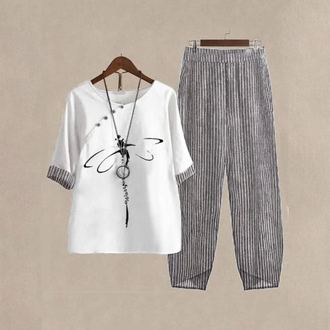 Modern 3/4 Sleeve Two Piece Set