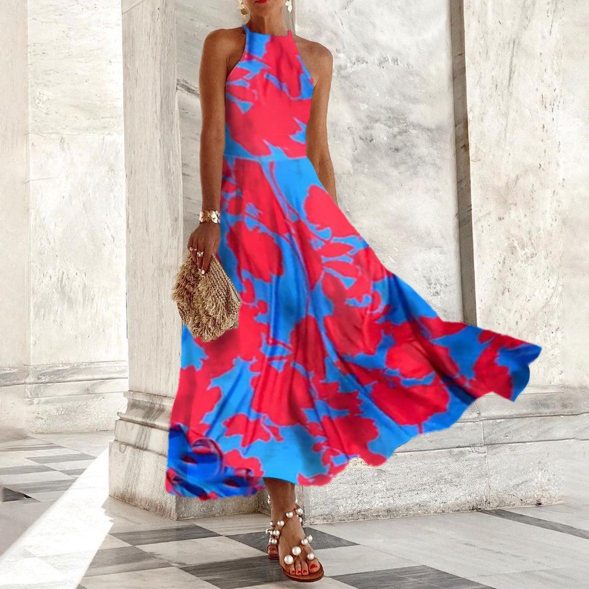 Stunning Halter Sleeveless Maxi Dress