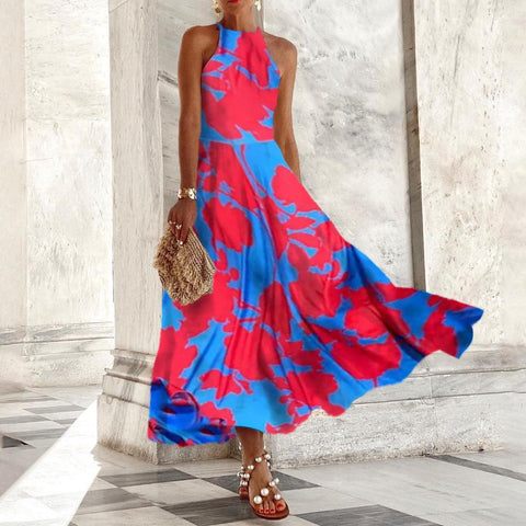 Stunning Halter Sleeveless Maxi Dress
