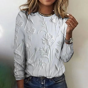 Popular Round Neck Long Sleeve Top