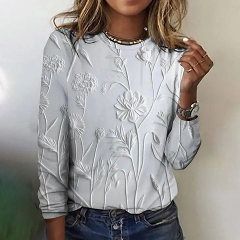Popular Round Neck Long Sleeve Top